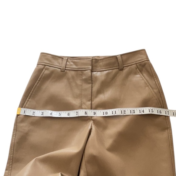 Aritzia Babaton Command Cropped Faux Leather Pant Tan size 4 - Picture 12 of 15